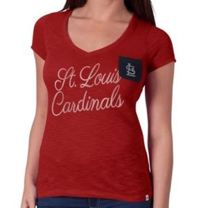 '47 St. Louis Cardinals Red V-neck Pocket T-shirt